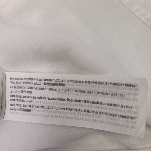 Abercrombie & Fitch Graphic Print Sleeveless Top Tank Open Back White Medium Use - Picture 8 of 10